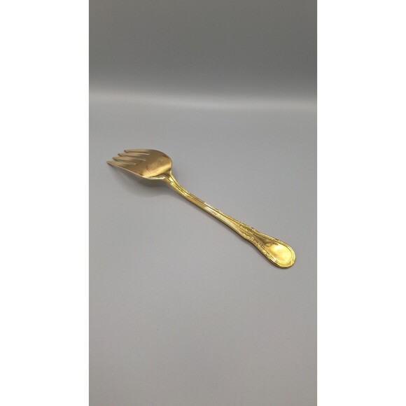 Hostess Set Of 3 Golden Milan By Home Concepts Ladel, Fork, Spoon - Picture 8 of 11